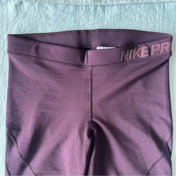 Nike Pro Hyperwarm Workout Leggings in Purple - Picture 2 of 7